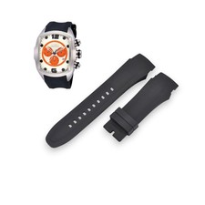 Lupah 10063 26mm Black Rubber Watch Strap For Invicta