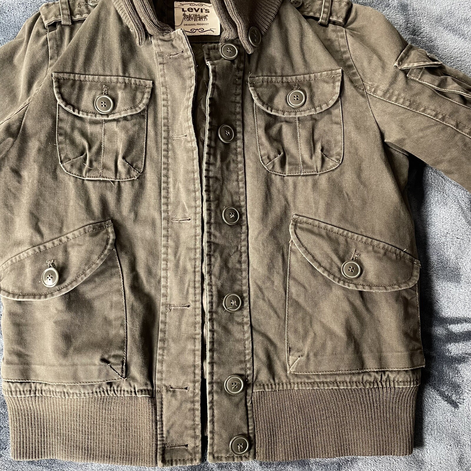 Levi's Heavy Green Jacket w Inner Lining Medium - image 8