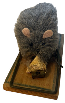 Vtg 1960's Mouse Mousetrap Plush Getting Cheese | eBay