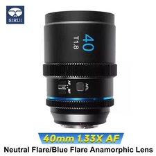 SIRUI 40mm T1.8 1.33x S35 Auto Focus Prime Anamorphic Lens for X/E/Z M4/3 Mount