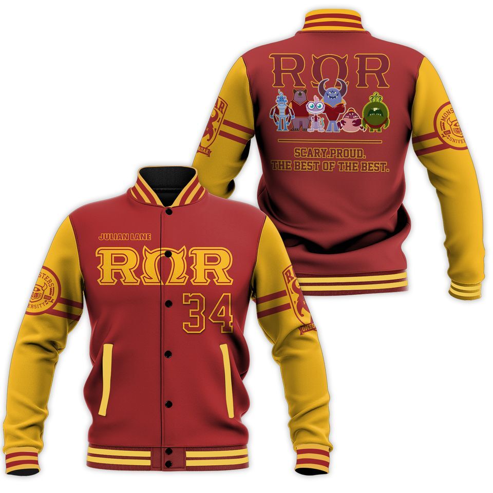 Personalized Monster University ROR Uniform Baseball Jacket - Main Image