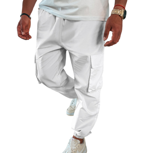 Pantalones para correr informales de carga para hombre pantalones de sudadera varios bolsillos deportivos entrenamiento pantalones - Imagen 12 de 26