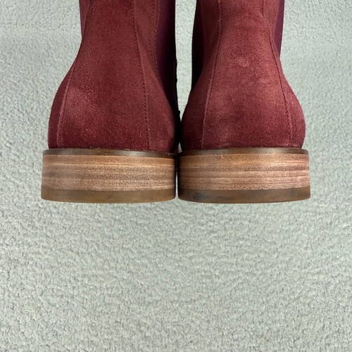 Represent Chelsea Boots Mens 13 / UK 12 Shoe Burgundy Red Suede Ankle Italy Made - Picture 11 of 12