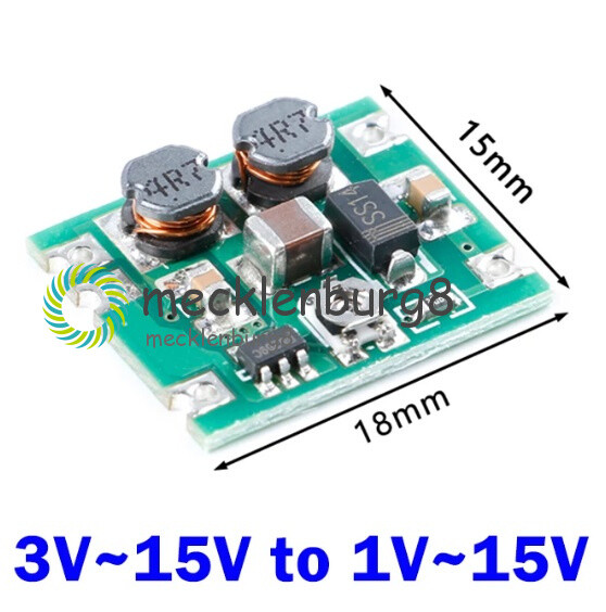 2 X Mini Automatic Buck-Boost Regulator Modules Input DC3V-15V Output DC1V-15V- 2 X Mini Automatic Buck-Boost Regulator Modules Input DC3V-15V Output DC1V-15V-