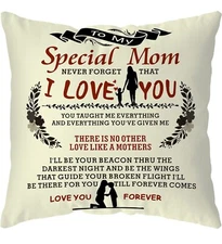 Gifts for Mom Grandma My Special Mom Pillow Covers with Pillow Insert