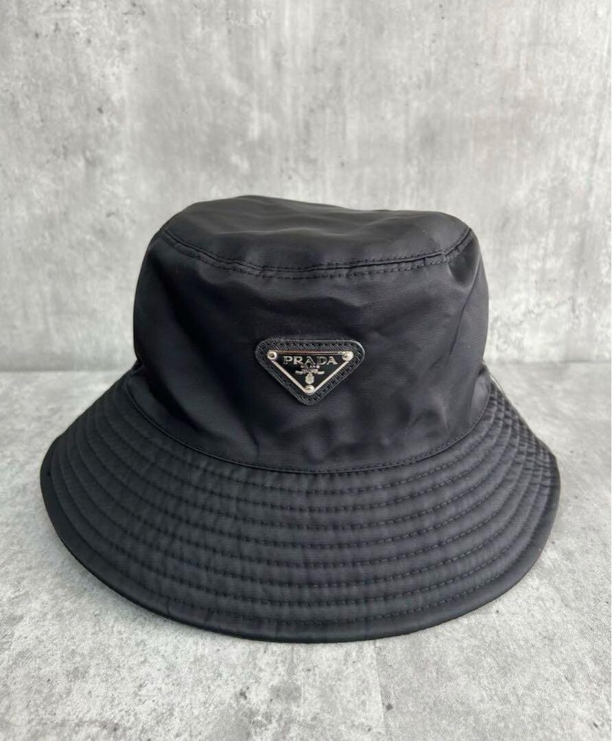 Prada Black Nylon Bucket Hat From Japan | eBay