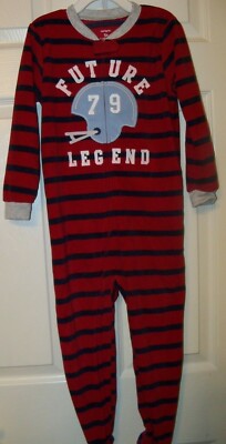 Carters Future Legend Football Player One Piece Footed Pajama Boys Size 5T NWT  