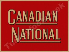 Canadian National Advertising Metal Sign 3 Sizes to Choose From on The Hot Collector