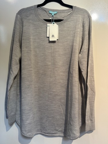 Blue Illusion 2L (18/20/22) Grey Marle Merino Sweater RRP$169.99