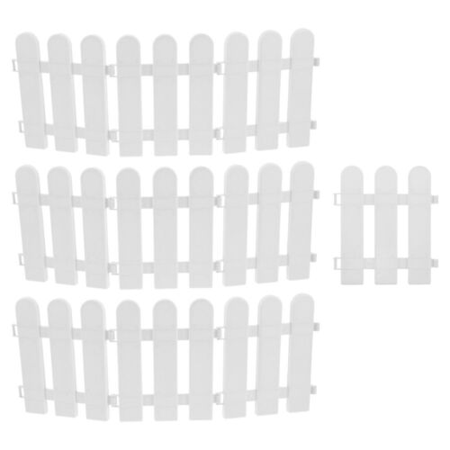 10 Pcs White Garden Fence Path Fence for Courtyard Decoration
