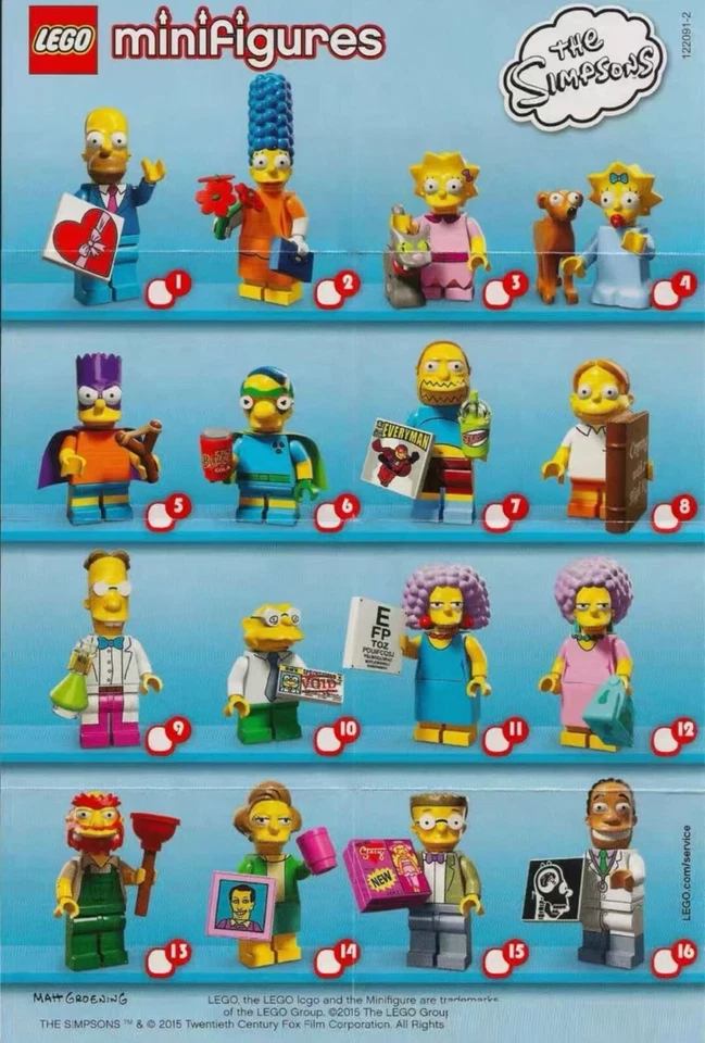 LEGO 71009 The Simpsons Series 2 Minifigures 16 pcs/set - Image 2 of 2
