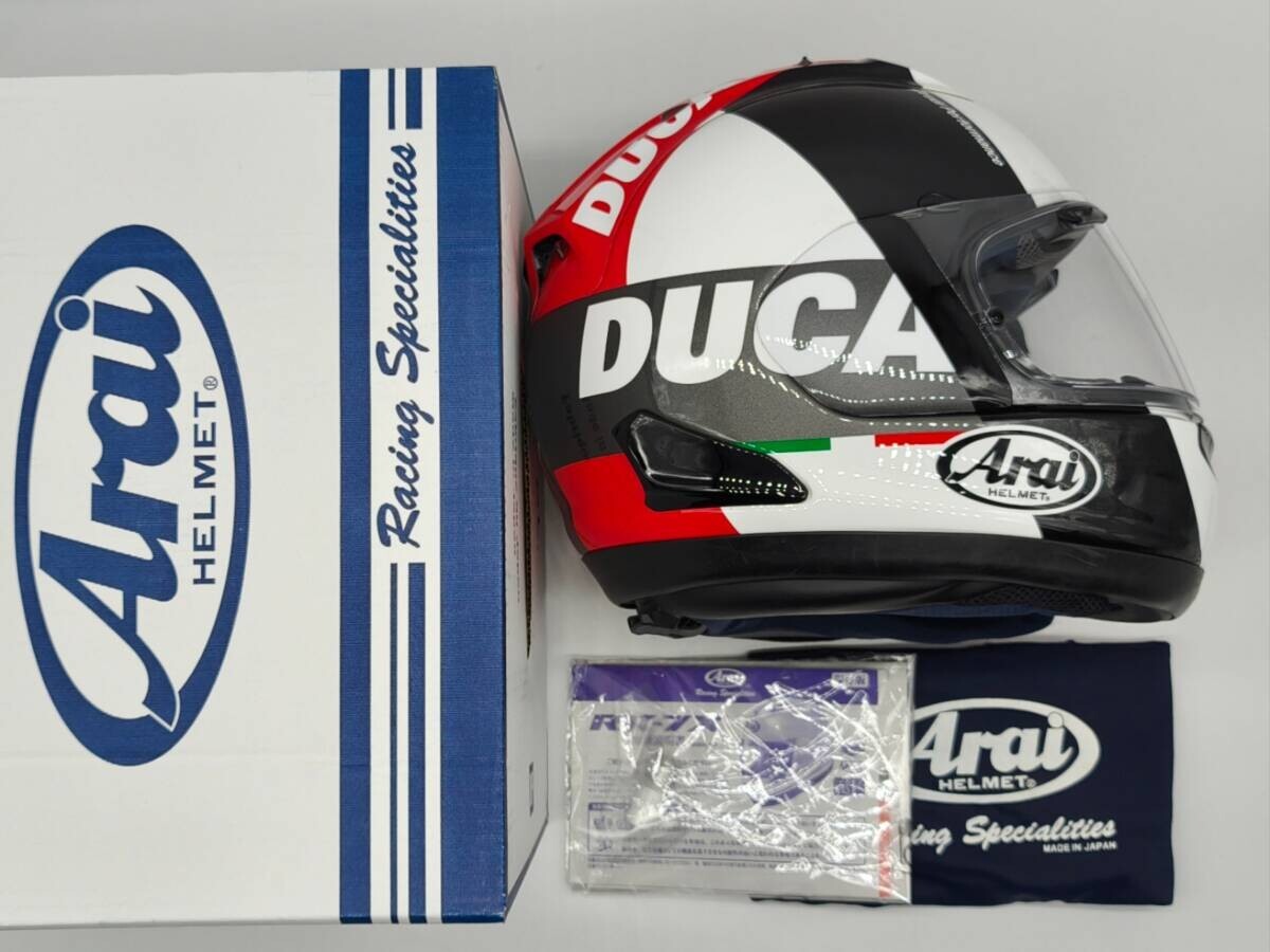 新品Arai RX-7X Ducati Corse V7フルフェイスヘルメットS Arai RX-7X Ducati Corse Power Full Face Helmet L Size 59