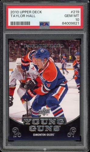 2010-11 UPPER DECK #219 - TAYLOR HALL YOUNG GUNS - PSA 10