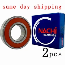 2Pcs NACHI Brand 6206-2NSE9CM 30X62X16MM Double Rubber Seal Bearings