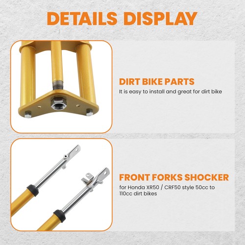Complete Front Shock Fork Kit for Honda XR50R 2000 2001-2004 CRF50F 2004-2014 - Picture 2 of 12