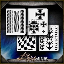 Mini Speedway Set Airbrush Stencil Template Airsick