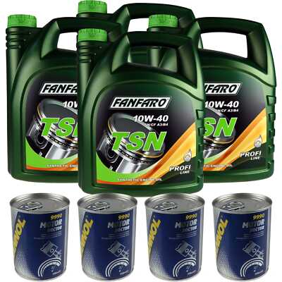 20L Motor Oil Fan Beacon Tsn 10W-40 4x Mannol Motor Doctor