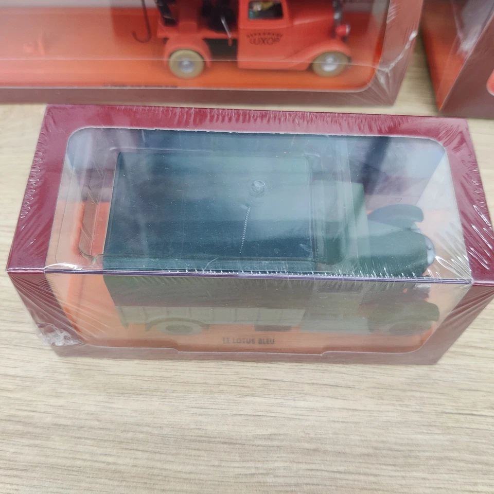 AUTO TINTIN IL CAMION DELL'OPPIO DEL LOTO BLU 1:43 NUOVA BTE ARANCIONE #25 - Immagine 3 di 4