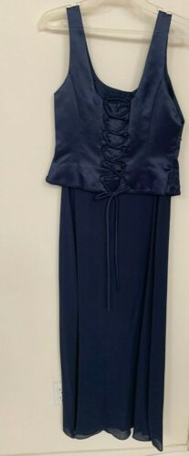 AUSVERKAUF formelles Brautjungfernkleid Kleid Party Abend Abschlussball marineblau M 8 - Bild 4 von 4