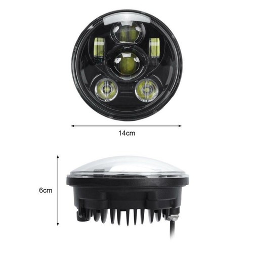 5-3/4 5.75" LED Headlight Hi-Lo Sealed Lamp Motorcycle For Harley Sportster - Picture 8 of 12