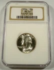 1956 NGC MS66 WASHINGTON QUARTER SILVER WHITE 25c MS 66