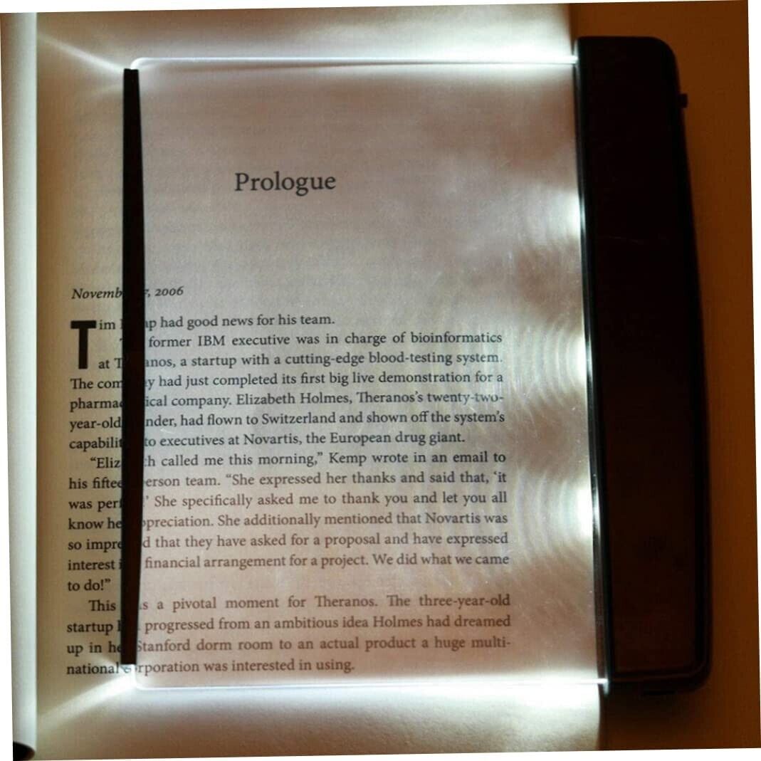 2PCS LED Panel Reading Book Light Night Bookmark Lamp Eye Care For Read Dark USA