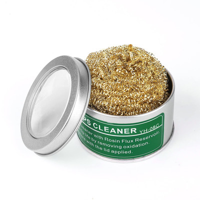 Soldering Iron Tip Cleaner, Soft Coiled Brass Wire Sponge Stainless St