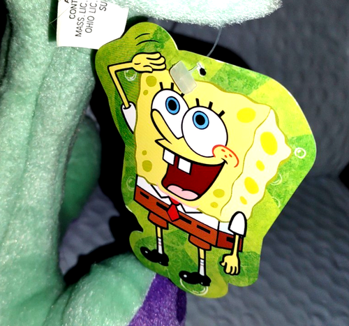 Nanco Spongebob SquarePants SQUIDWARD Green Soft 19in Stuffed Plush 2002 LNWT - Picture 7 of 7
