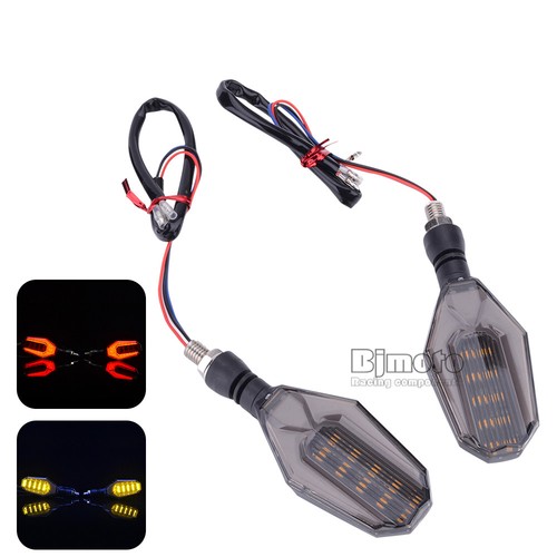Universal Motorcycle M10 10mm 12V LED Turn Signal Blinker Lights Indicator Lamps - Imagen 2 de 27