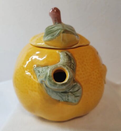 Tetera vintage antropomórfica cara naranja limón tetera fiesta hecha en Taiwán - Imagen 5 de 10