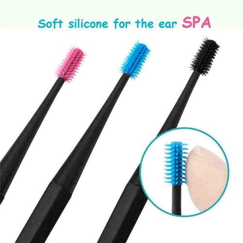 Silicone Double Heads Earwax Remover Ear Pick Cleaning Spoons Brush US - Picture 7 of 15