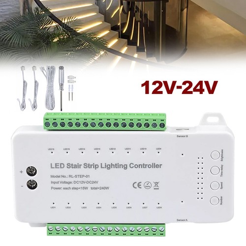 12V-24V LED Stair Lighting Controller Kit Daylight/Motion Sensor Main Wiring New - Picture 13 of 15