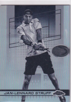 Topps Chrome 2024 Tennis No. 139 Jan-Lennard Struff Black White Refractor