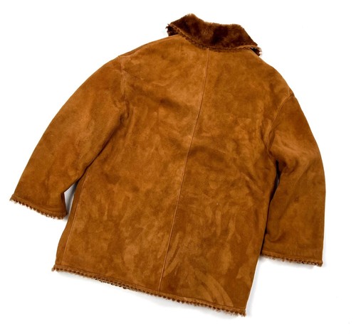 Auth Women's FENDISSIME Fendi Brown Shearling Coat Luxury Jacket Size 42 - Picture 12 of 12
