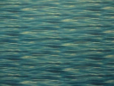 WATER WAVES LAKES OCEAN DEEP SHADES BLUE WHITE COTTON FABRIC BTHY