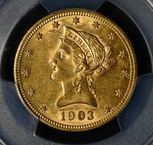 1903-O 10$ LIBERTY HEAD GOLD EAGLE,VARIETY 1(1-A), PCGS AU58, NFC SECURE - Picture 6 of 12