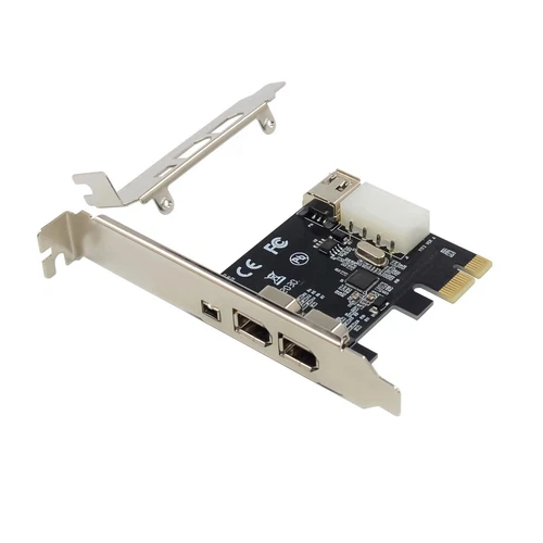 PCI Express 4 Ports 1394A Firewire Expansion Card VIA VT6315 Chipset