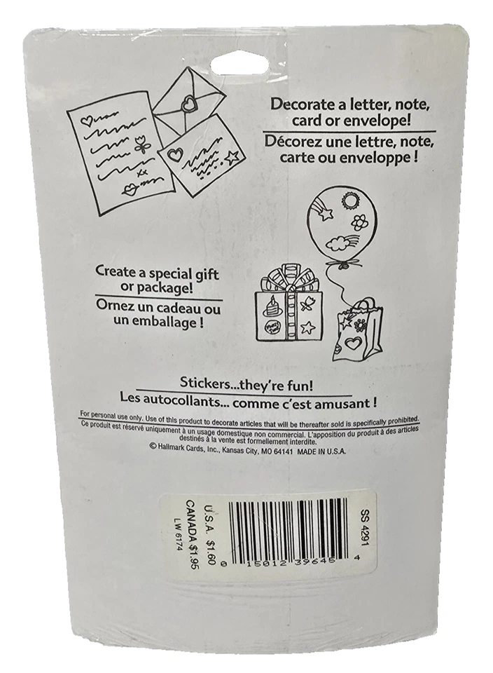 Pegatinas fotográficas Hallmark niños coloreadas a mano fiesta de té niño vintage años 90 Foto 2 de 3