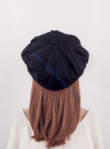 Mujer Británica Dama Algodón Otoño Invierno Holgado Newsboy Visera Gorro Boina Sombrero Gorra - Imagen 6 de 6