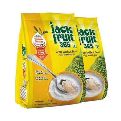 Jackfruit365 Grünes Jackfruchtmehl - 1600 GRAMM (4 Packungen à 400g) Schnelle...