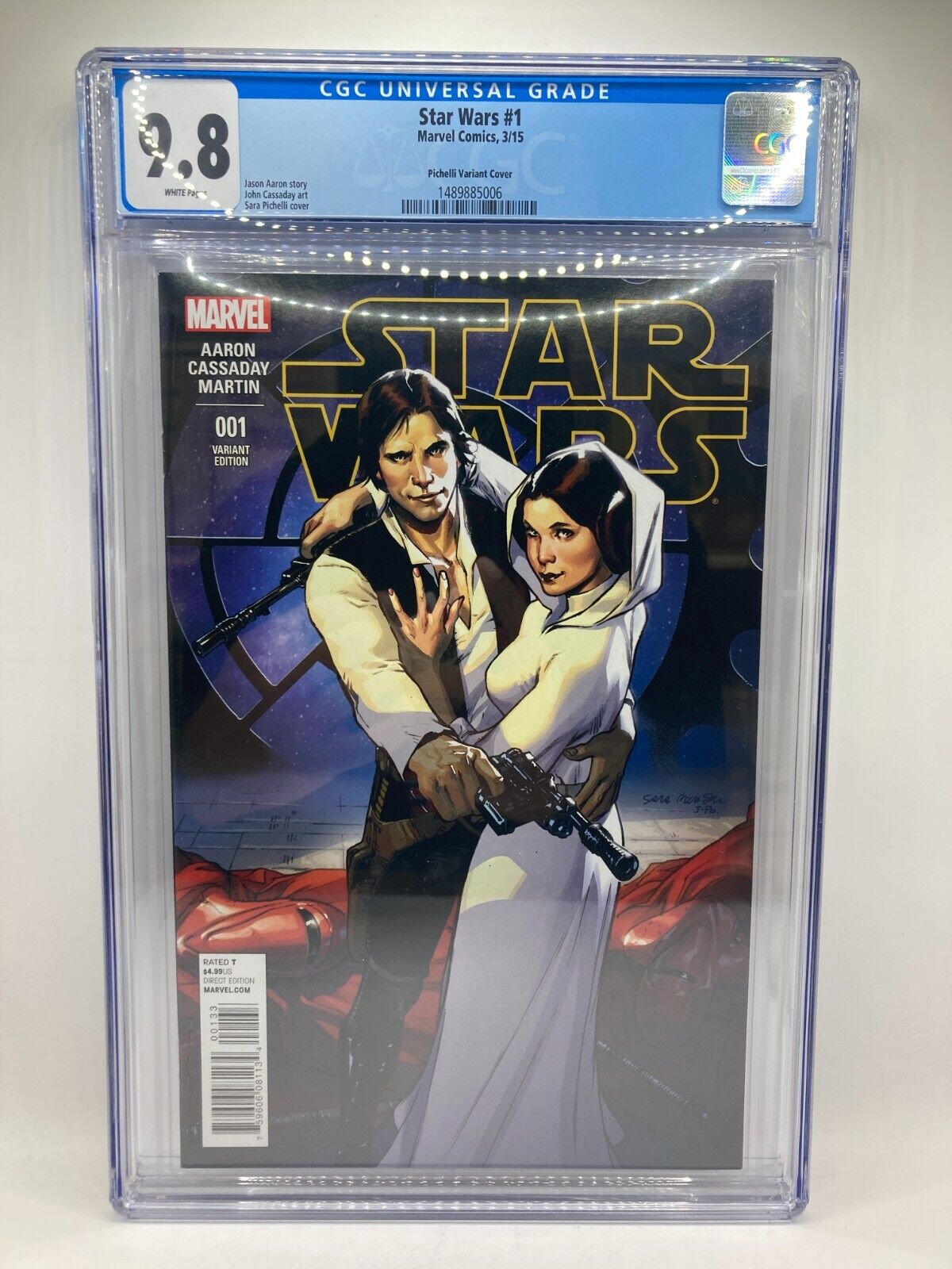 Star Wars #1 CGC 9.8 WHITE Pages Pichelli Variant Cover Marvel 2015