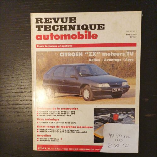 revue technique citroen ZX moteur TU rta Citroën zx 1.1 1.3 reflex avantage aura - Photo 1 sur 11