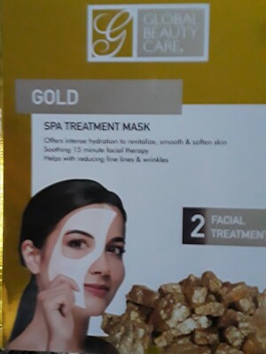 Anti-aging MASKS...by Global BEAUTY 2 GOLD DEEP CLEANSING FORMULA (2) MASKS per 