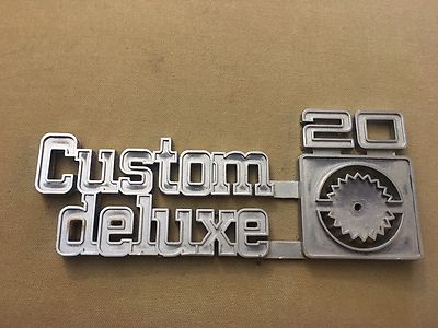 1975-80 Chevy pickup truck CUSTOM DELUXE 20 FENDER EMBLEM | eBay