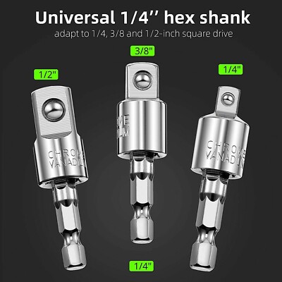 15-Pc Drill Bit Hole Saw Set With Hex Shank Adapters - 3mm To 42mm, For Wood, Metal, Plastic