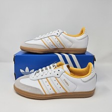 Adidas Grade School Samba OG 'White/Yellow' / IH5582 / Size 4 Youth - 5 Womens