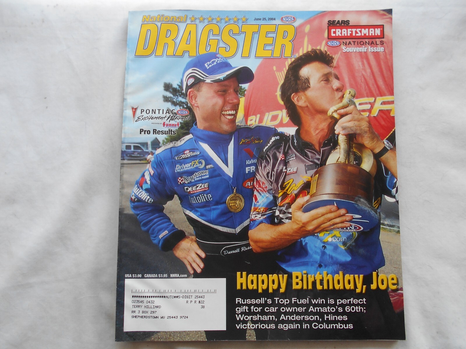 National Dragster Magazine Volume 44 – Janvier 2003, Revue NHRA