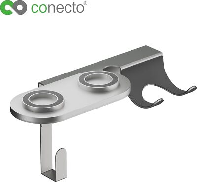 conecto Haartrockner Wandhalter Fönhalterung für Dyson Supersonic grau-metal