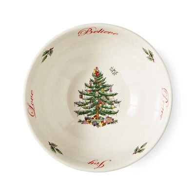 Spode 6" Christmas Tree Revere Bowl - Checkered 2024 Annual Festive Candy Dish