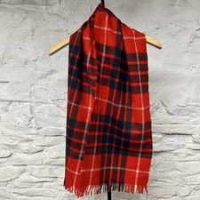 Kinloch Anderson 100% Pure New Wool Scarf Plaid Tartan Vintage Made in Scotland